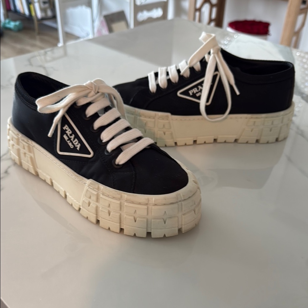 Prada Women's Black Platform Sneakers